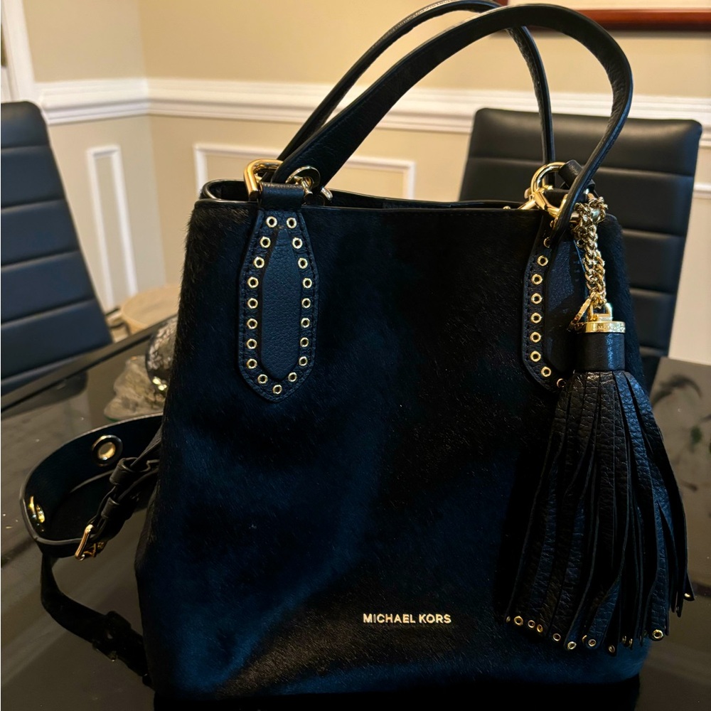 Black Pony Skin Handbag by Michael Kors